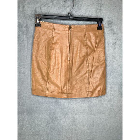 Free People Modern Vegan Leather Skirt (0) - Picture 2 of 10